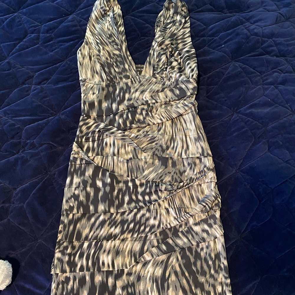 Animal Print Contour Dress Sliming